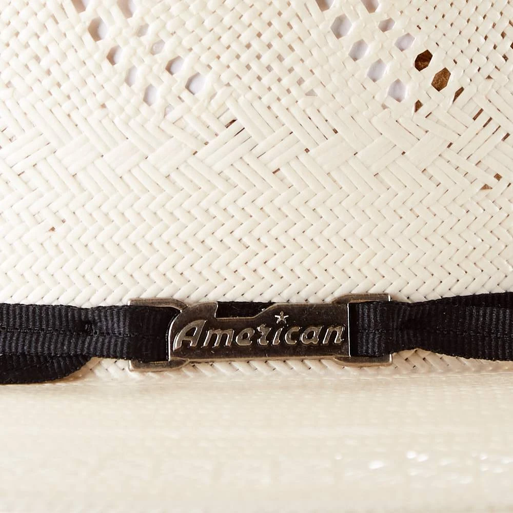 American Hats AHC JC4210 2 Cord Black Band 4 1/4in. Brim Open Crown Straw Cowboy Hat - Image 4