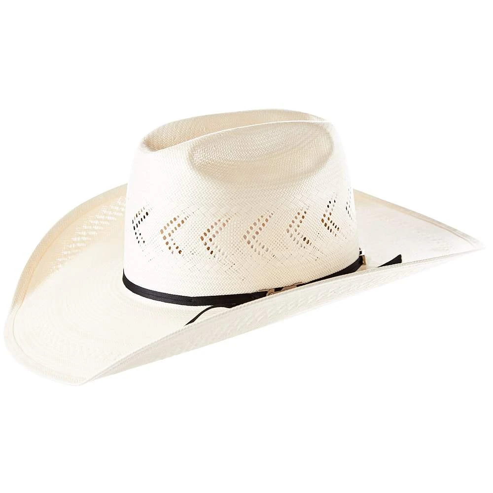 American Hats AHC JC4210 2 Cord Black Band 4 1/4in. Brim Open Crown Straw Cowboy Hat - Image 5