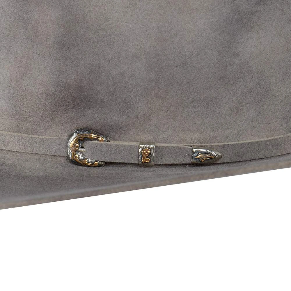 Jw Brooks Custom Hats Dark Smoke 50X 4 1/4in. Brim Open Crown Felt Cowboy Hat - Image 5