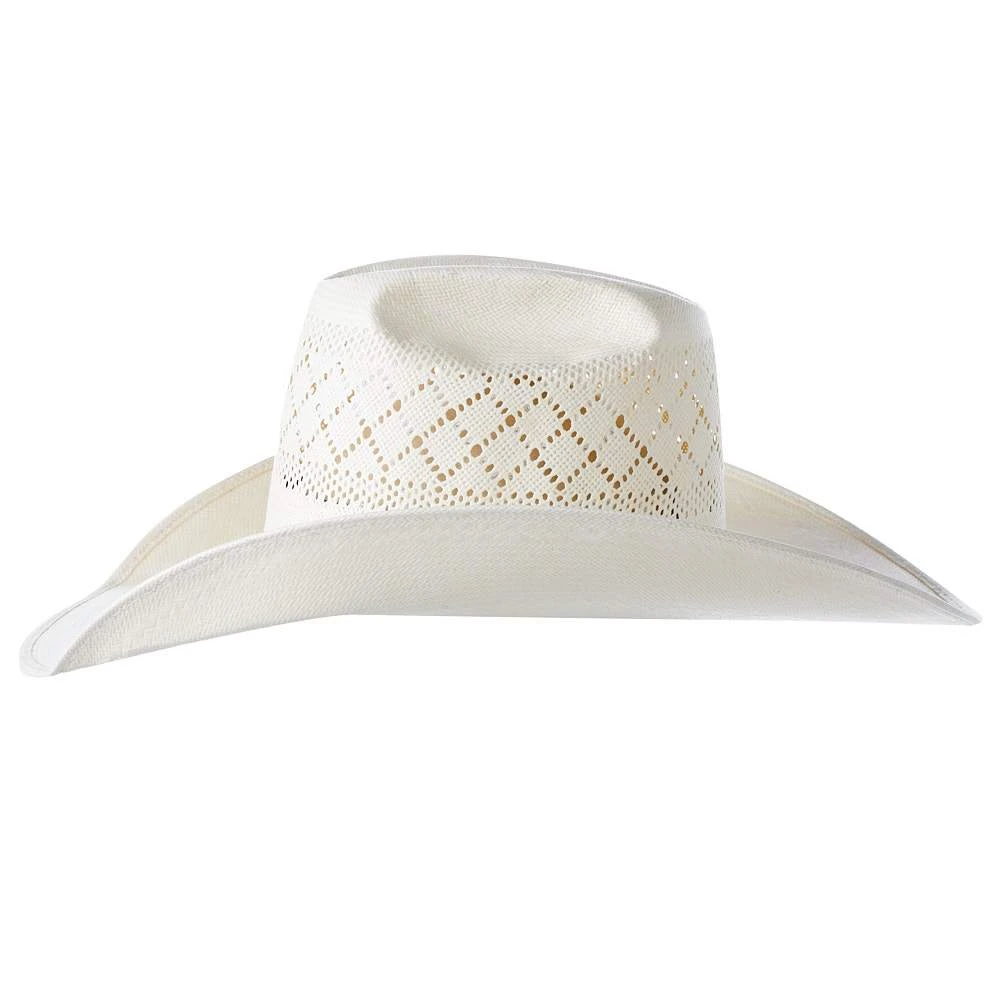 Rodeo King Ivory Double Diamond Open Crown 4 1/2in. Brim Straw Cowboy Hat - Image 4