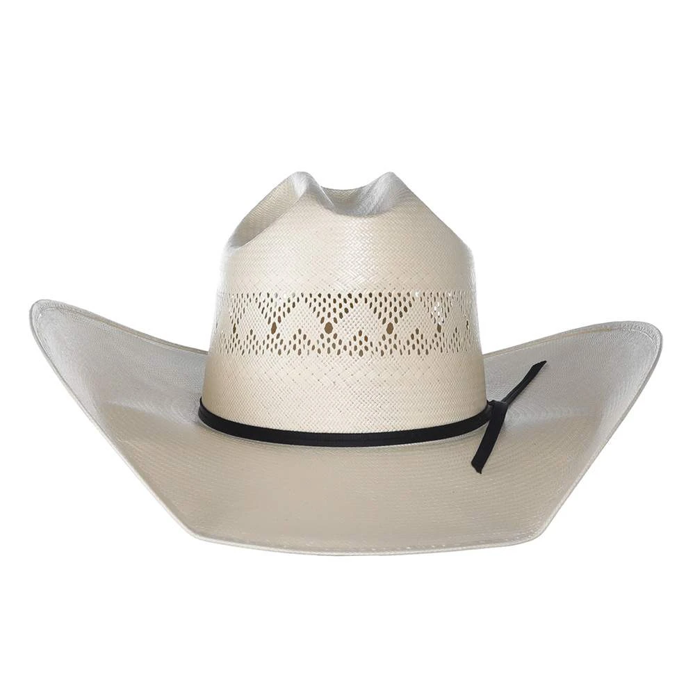Rodeo King Ivory High Point Shantung 4 1/2in. Brim Open Crown Straw Hat - Image 3