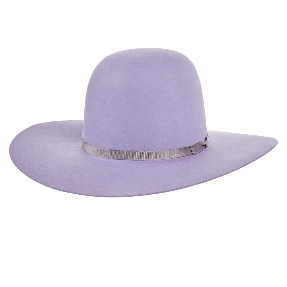 Rodeo King 7X Lilac Grey Ribbon Band 4in. Brim Felt Cowboy Hat - Image 2
