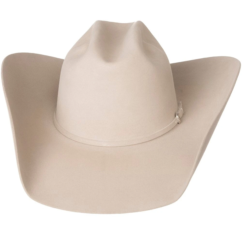 Rodeo King 7X Silver Belly Open Crown 4-1/2in. Brim Self Banded Felt Cowboy Hat - Image 2