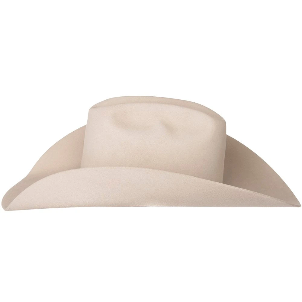 Rodeo King 7X Silver Belly Open Crown 4-1/2in. Brim Self Banded Felt Cowboy Hat - Image 3