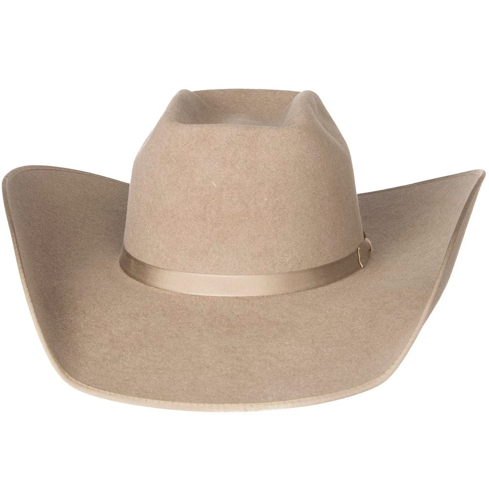 Rodeo King 7X Ash/Natural Bound Edge Open Crown 4-1/2in. Brim Natural Band Felt Cowboy Hat - Image 2