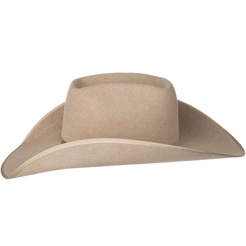 Rodeo King 7X Ash/Natural Bound Edge Open Crown 4-1/2in. Brim Natural Band Felt Cowboy Hat - Image 4