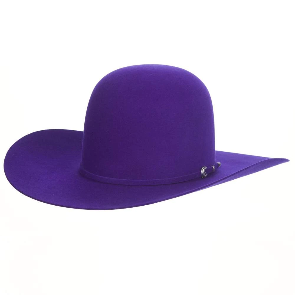 Rodeo King 7X Purple Self Band 4 1/4in. Brim Open Crown Felt Cowboy Hat - Image 2