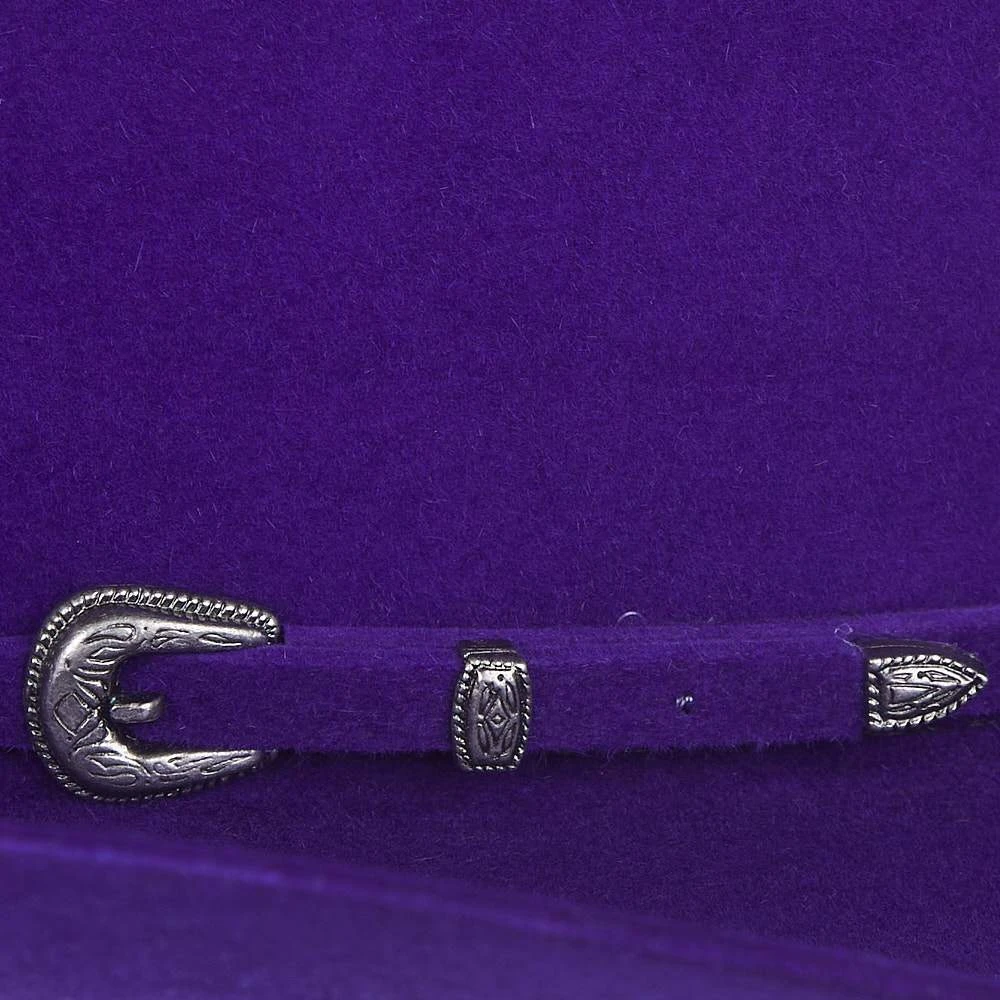 Rodeo King 7X Purple Self Band 4 1/4in. Brim Open Crown Felt Cowboy Hat - Image 3