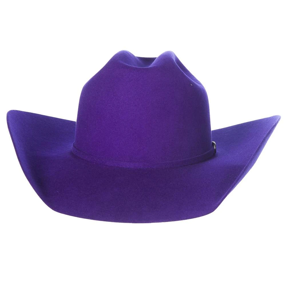Rodeo King 7X Purple Self Band 4 1/4in. Brim Open Crown Felt Cowboy Hat - Image 4