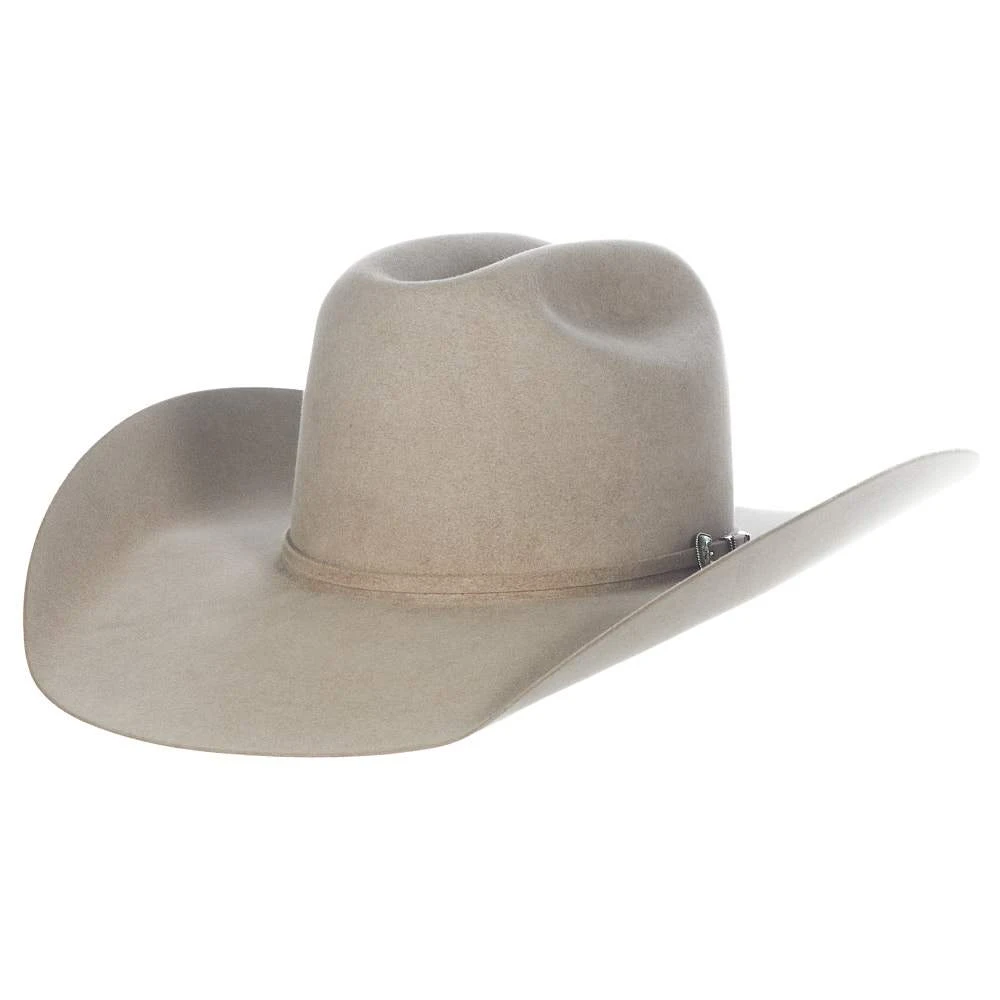 Rodeo King Natural 100X Self Band 4 1/2in. Brim Open Crown Felt Cowboy Hat - Image 4