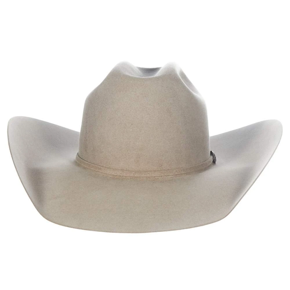 Rodeo King Natural 100X Self Band 4 1/2in. Brim Open Crown Felt Cowboy Hat - Image 5