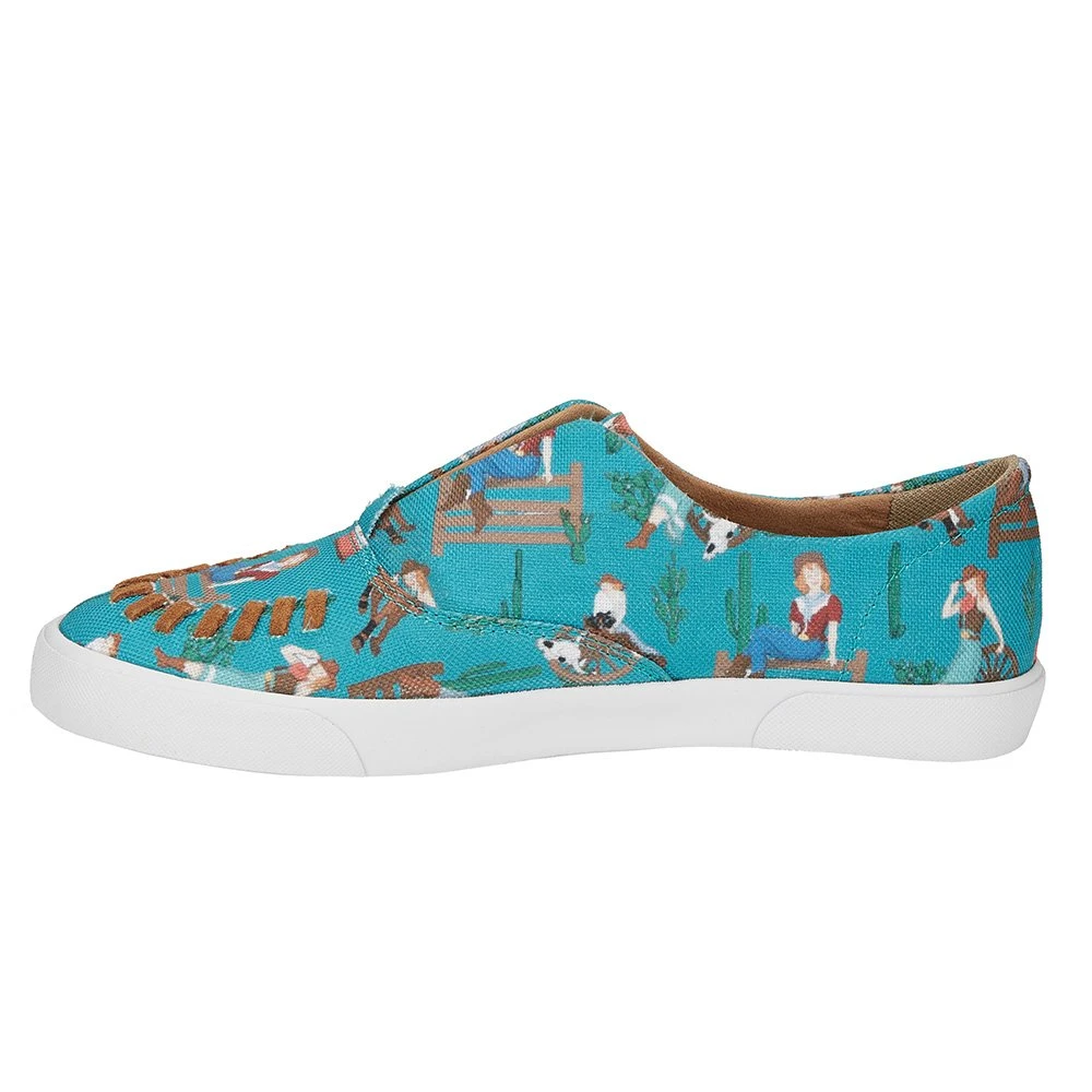 Reba By Justin Women's Alice Turquoise Slip On - Image 3