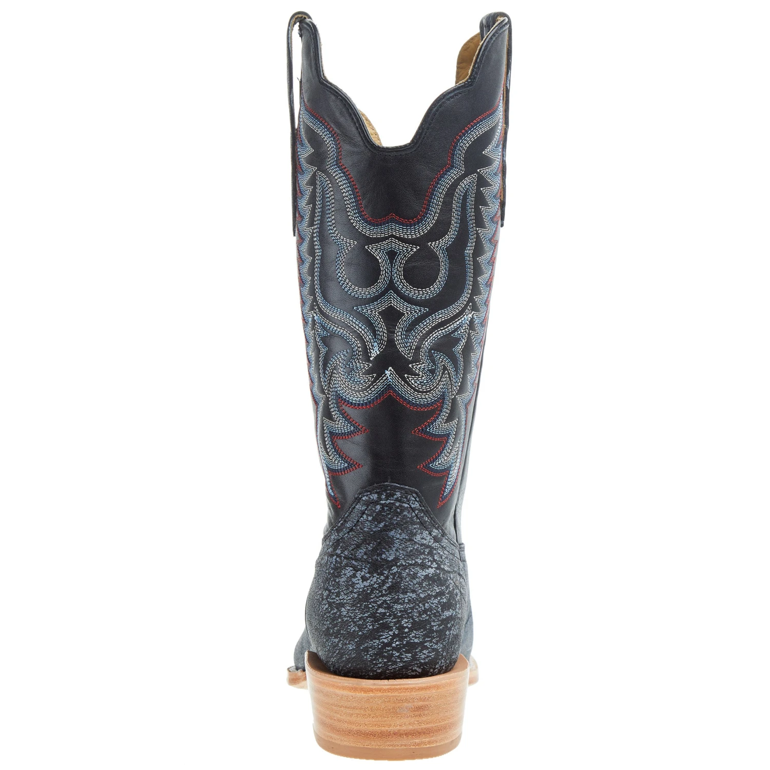 R Watson Boots Men`s Blue Cape Buffalo 13in Midnight Blue Sinatra Cowhide Top Boot - Image 4