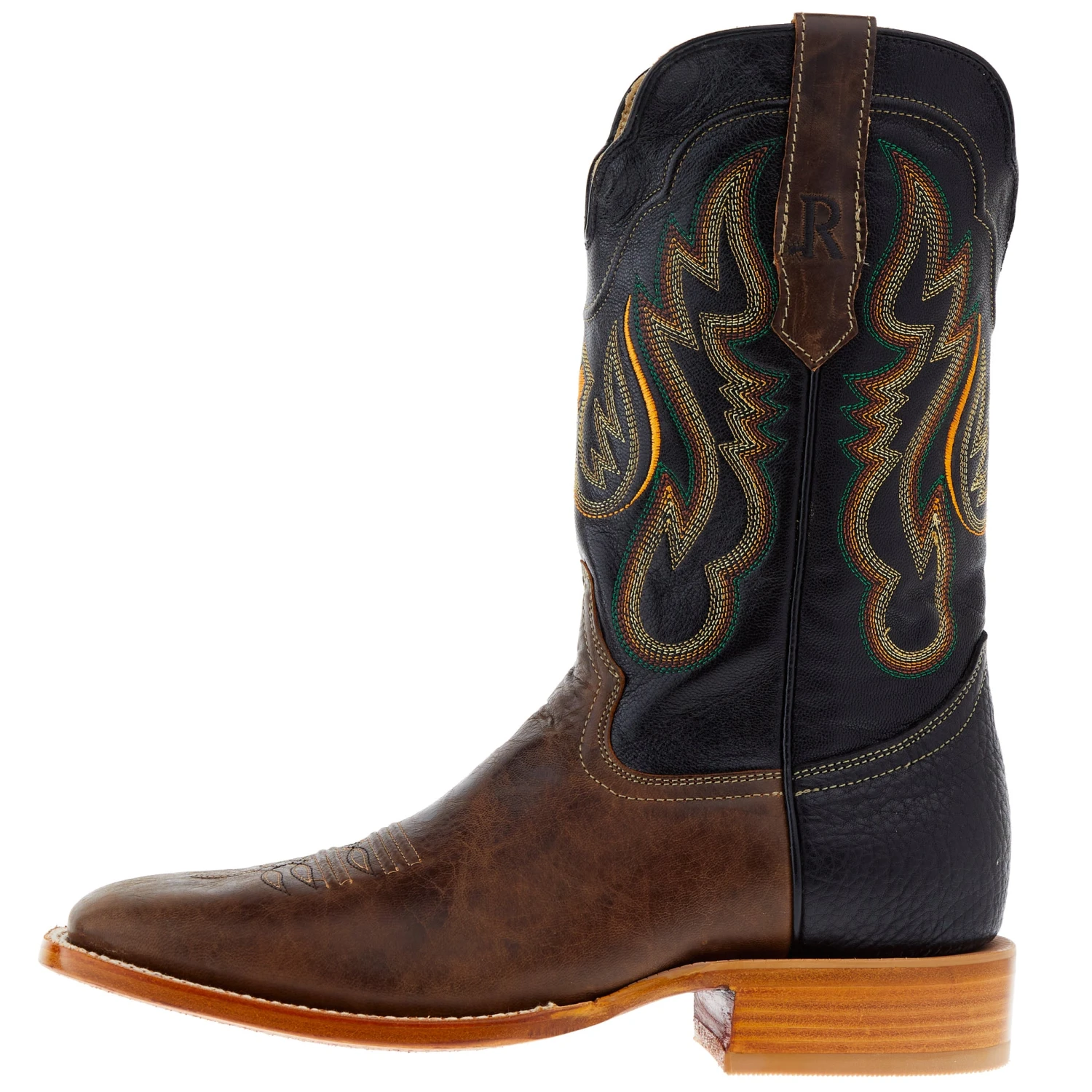 R Watson Boots Men's Antique Miel Goat 11in. Black Luster Goat Top - Image 3