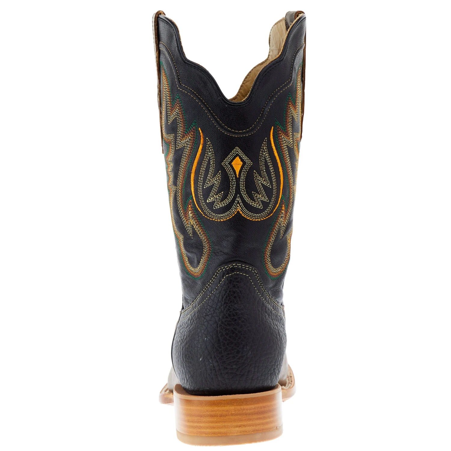 R Watson Boots Men's Antique Miel Goat 11in. Black Luster Goat Top - Image 4