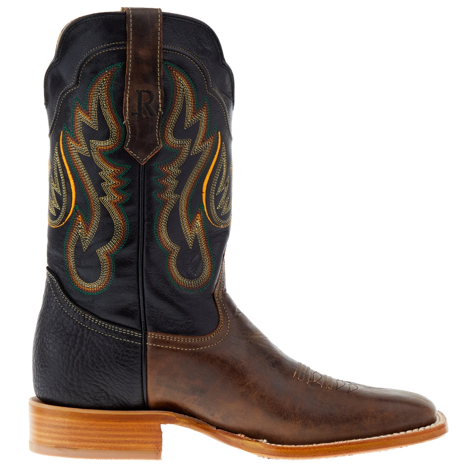 R Watson Boots Men's Antique Miel Goat 11in. Black Luster Goat Top - Image 5