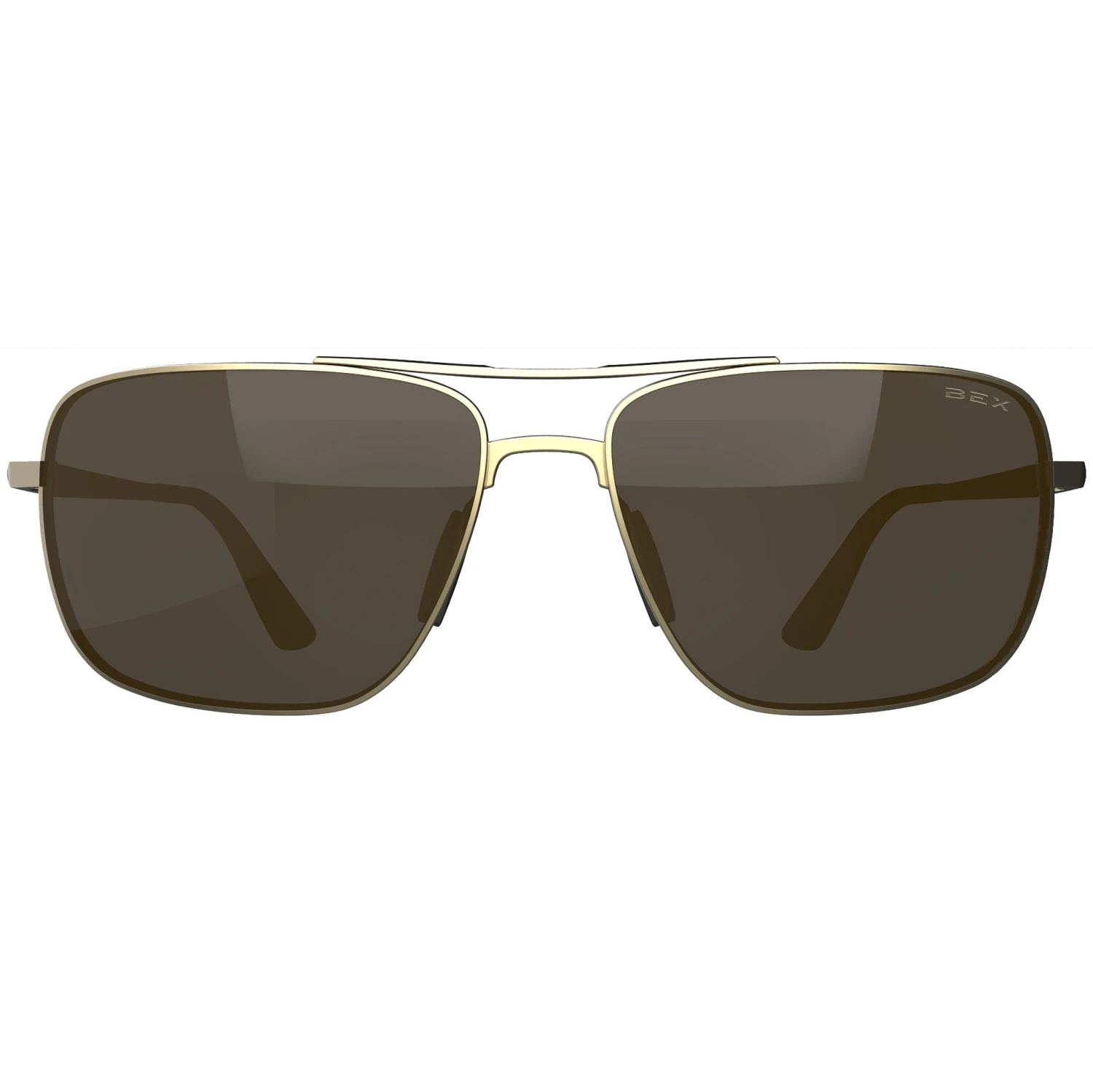 Bex Porter Matte Gold And Brown Sunglasses - Image 2