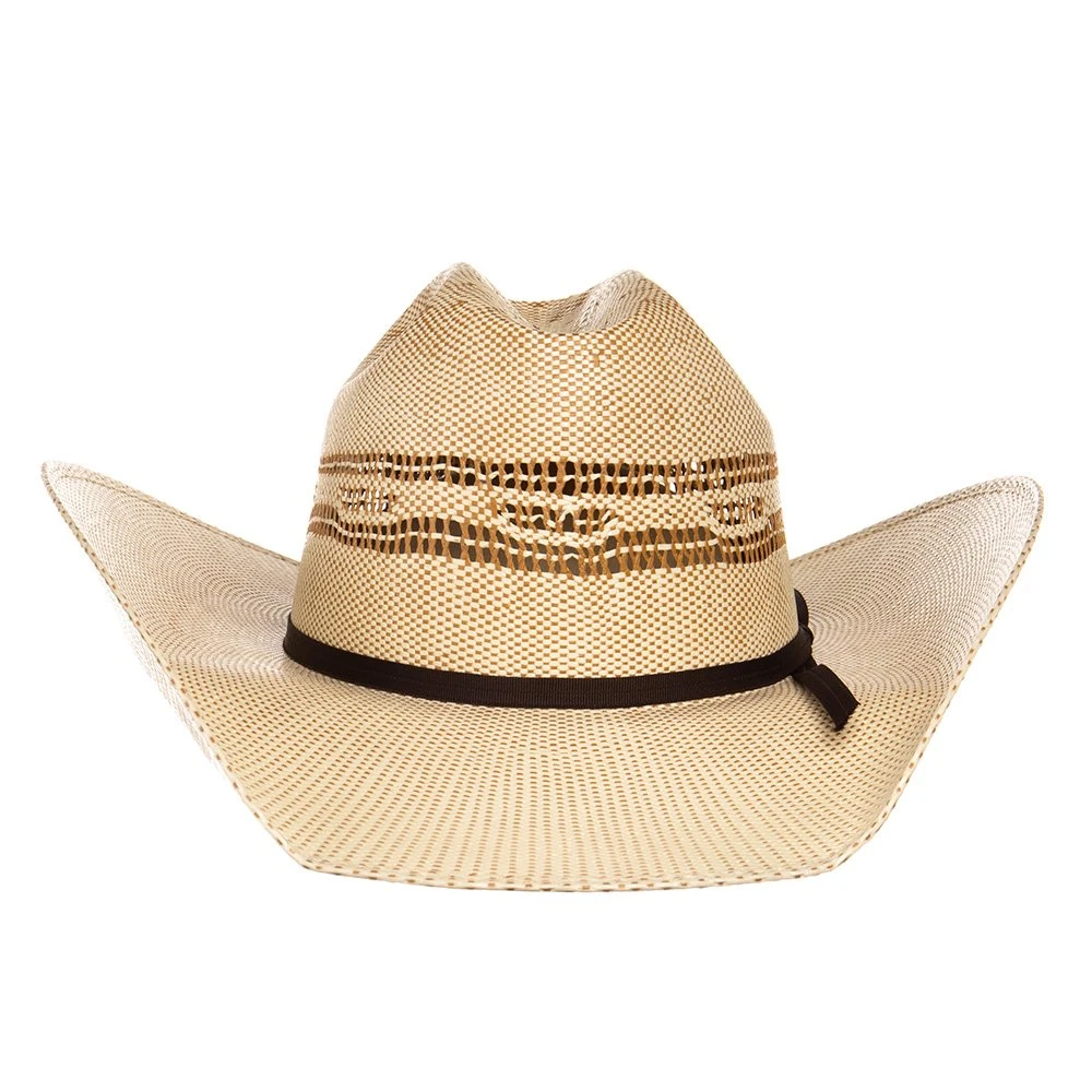 Youth Twister Ivory And Tan Bangora Straw Hat - Image 3