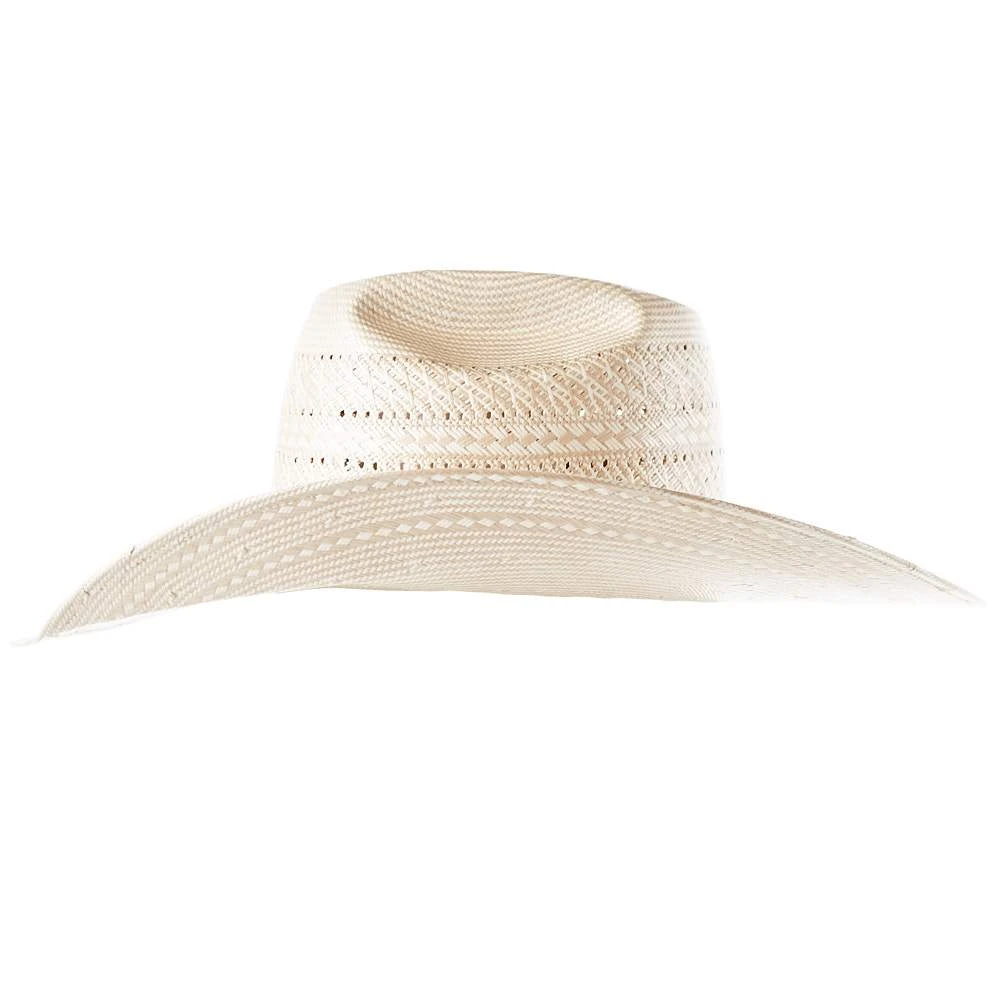 American Hats AHC TC8910 2 Cord Chocolate Band 4 1/4in. Brim Open Crown Straw Cowboy Hat - Image 5