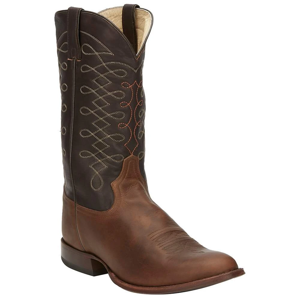 Tony Lama Men's Patron Fossil Brown 13in. Round Toe Cowboy Boots - Image 2