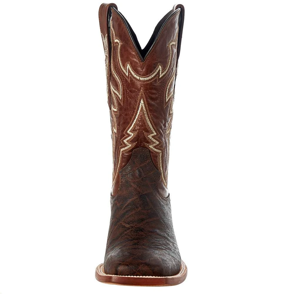 Tanner Mark Boots Men's Matte Chestnut Elephant Print 12in. Honey Volcano Top Boot - Image 3