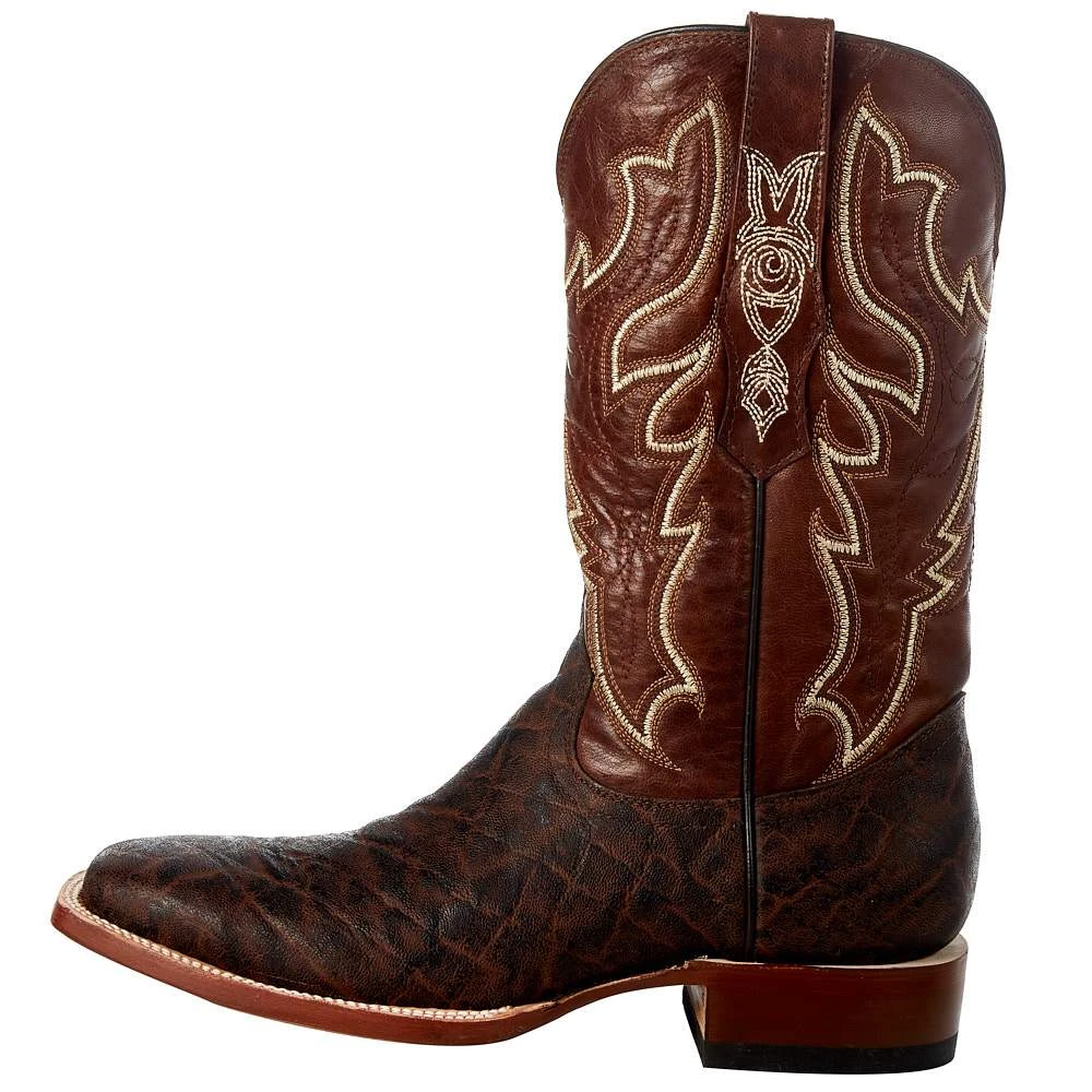 Tanner Mark Boots Men's Matte Chestnut Elephant Print 12in. Honey Volcano Top Boot - Image 4