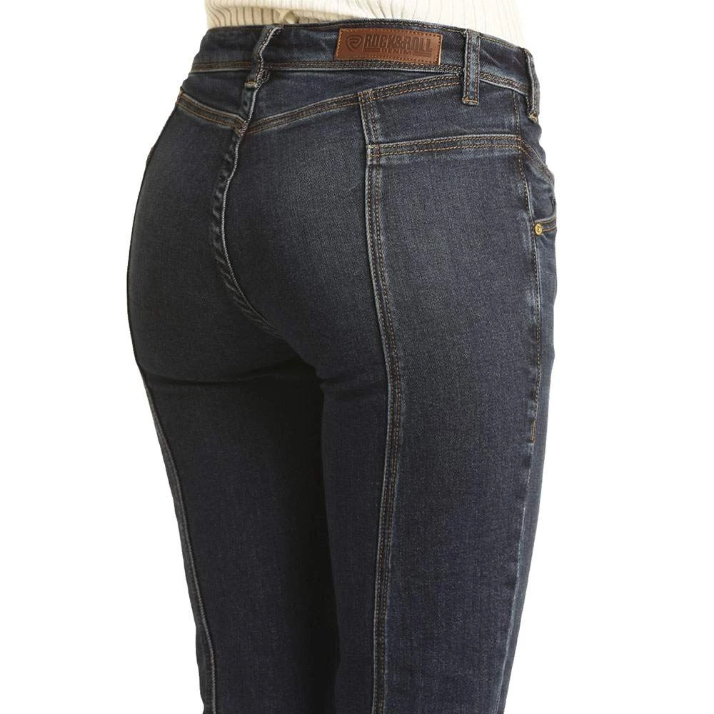 Rock & Roll Denim Cowgirl Mid Rise Extra Stretch Bootcut Riding Jeans - Image 2