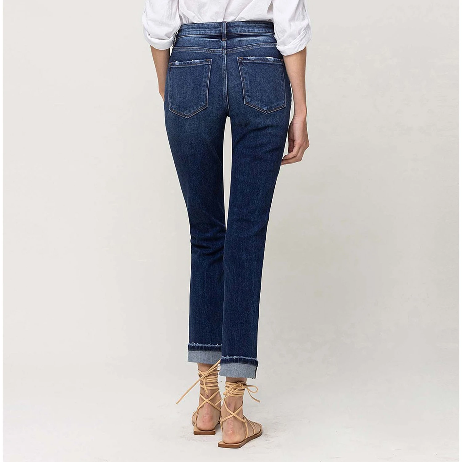 Flying Monkey Women's Cuffed Stretch Boyfriend Jeans - Resident - Image 2