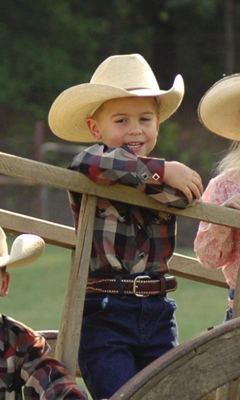 Kid's Atwood 4X Palm Leaf Straw Cowboy Hat - Image 2